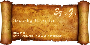 Szuszky Gizella névjegykártya