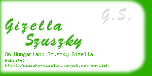 gizella szuszky business card